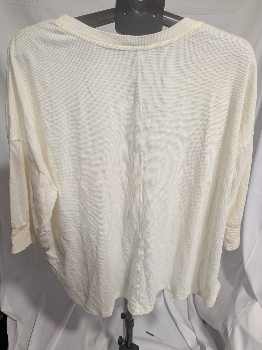 Falls Creek Cream V-Neck Henley Long Sleeve Top - Picture 5 of 8